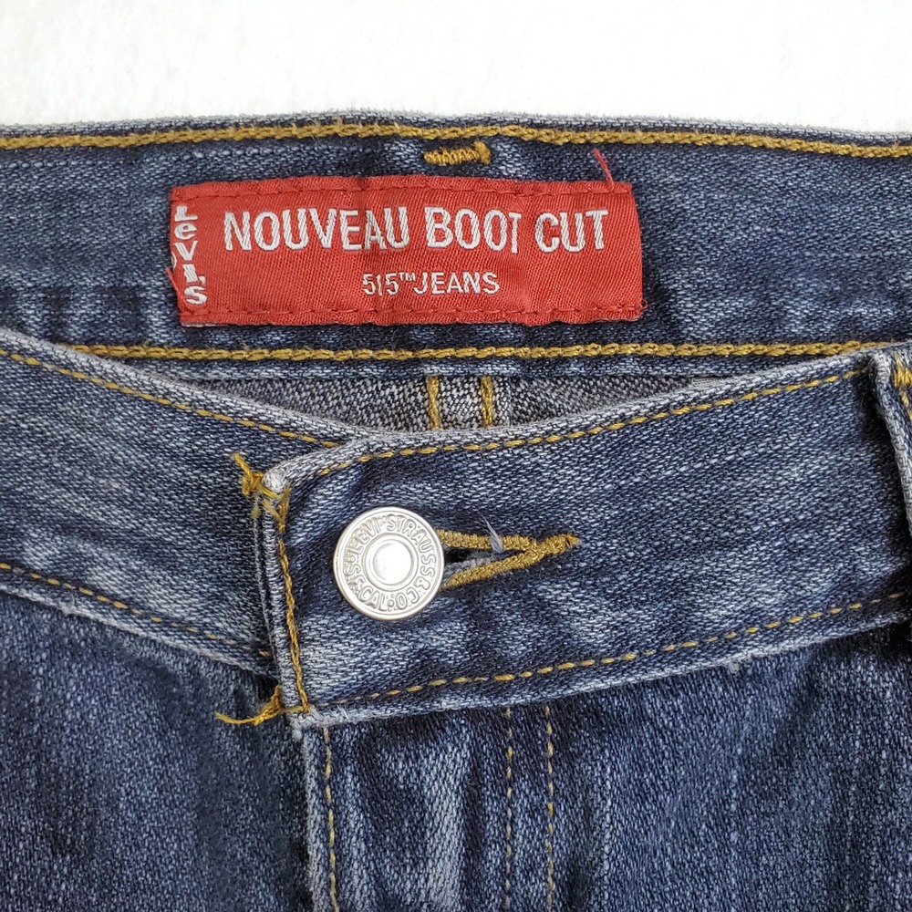 Levi's Jeans Blue 515 Nouveau Boot Cut High WaistY2K 100% Cotton Size 14 - Picture 5 of 6